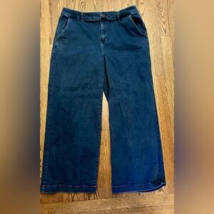 Lane Bryant Women’s Wide Leg High Rise Jeans Dark